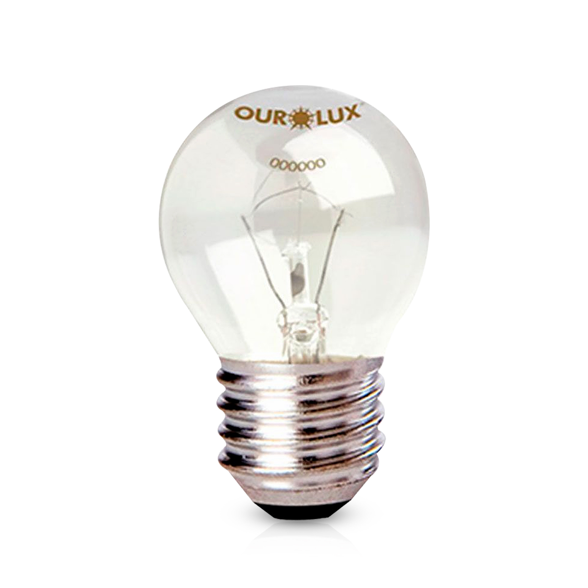 Lâmpada Incandescente Geladeira/Fogão P45 Clara 40W 127V E27 Luz Amarela - Ourolux