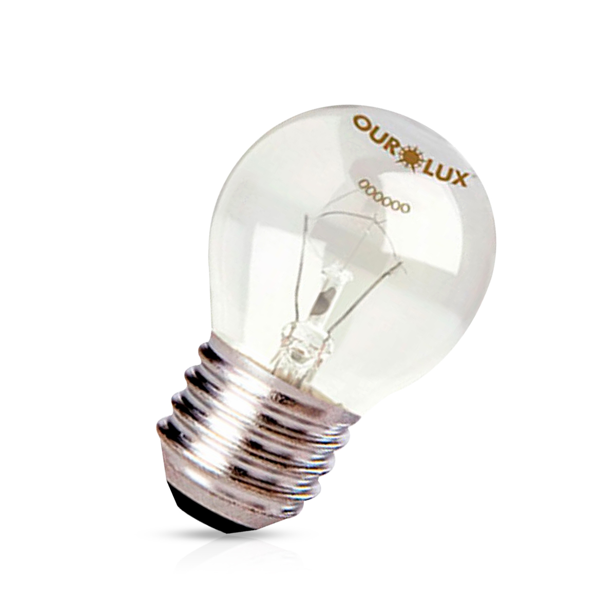 Lâmpada Incandescente Geladeira/Fogão P45 Clara 40W 127V E27 Luz Amarela - Ourolux