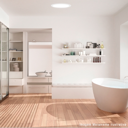 Luminária Painel Led De Embutir Redondo 18W Bivolt 6500K Luz Branca - Avant