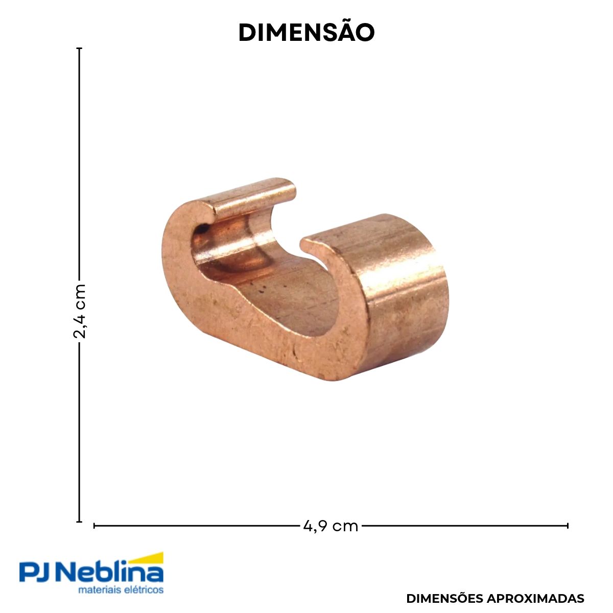 Conector Aterramento Compressão Simples Cobre Cabo/Cabo 95-120Mm - Intelli