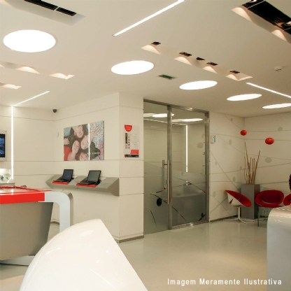 Luminária Painel Led Embutir Redondo Branco 18w Bivolt 3000K Luz Amarela - Philips