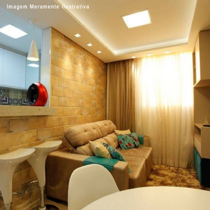 Luminária Painel Led Embutir Quadrada Branca 18w Bivolt 3000K Luz Amarela - Philips