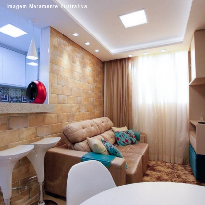 Luminária Painel Led Embutir Quadrado Branca 12W Bivolt 4000K Luz Branca - Philips