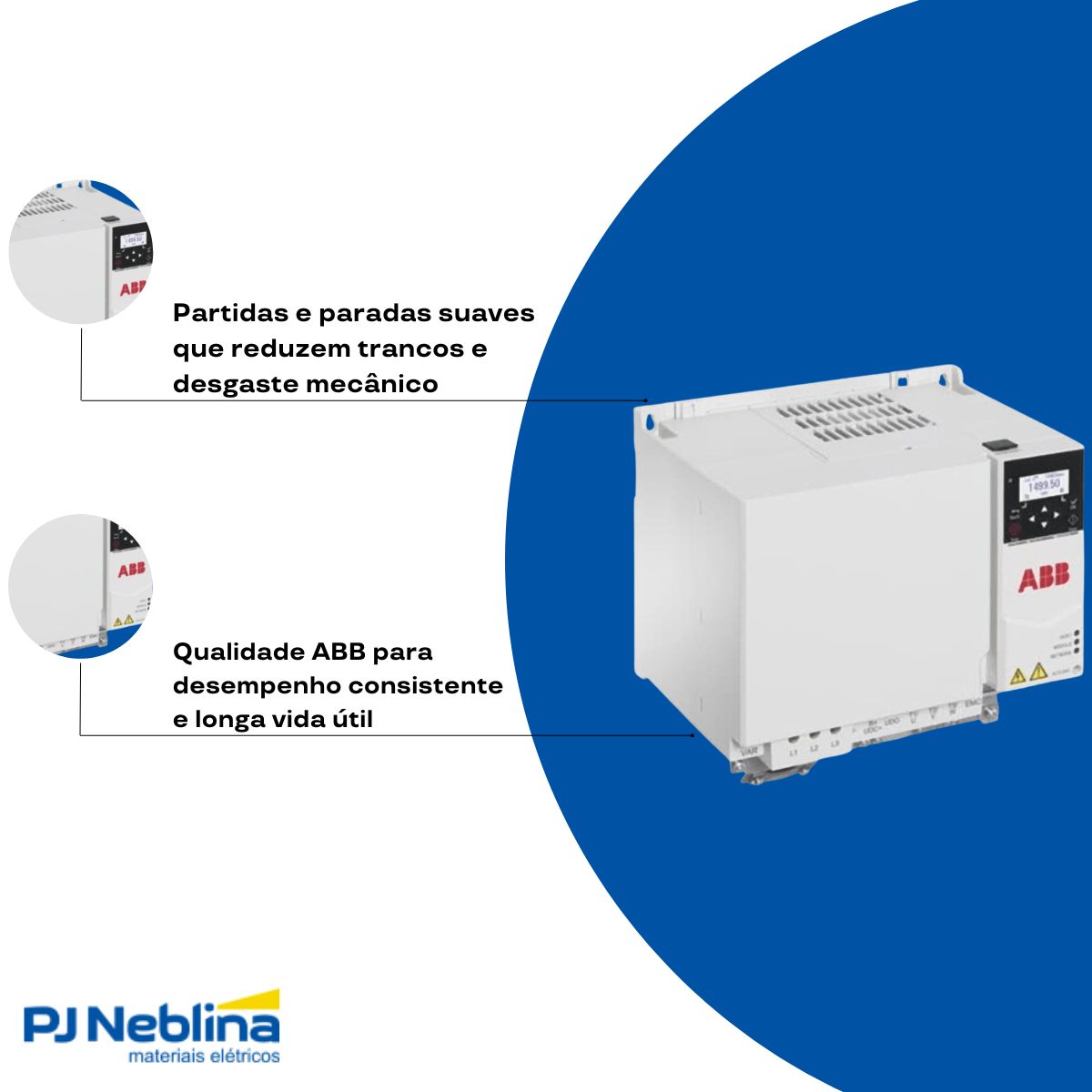 Inversor Frequência Trifásico 380-400V 50/60Hz 45A 18,5Kw - Abb - Código Fabricante: 3AXD50000162215