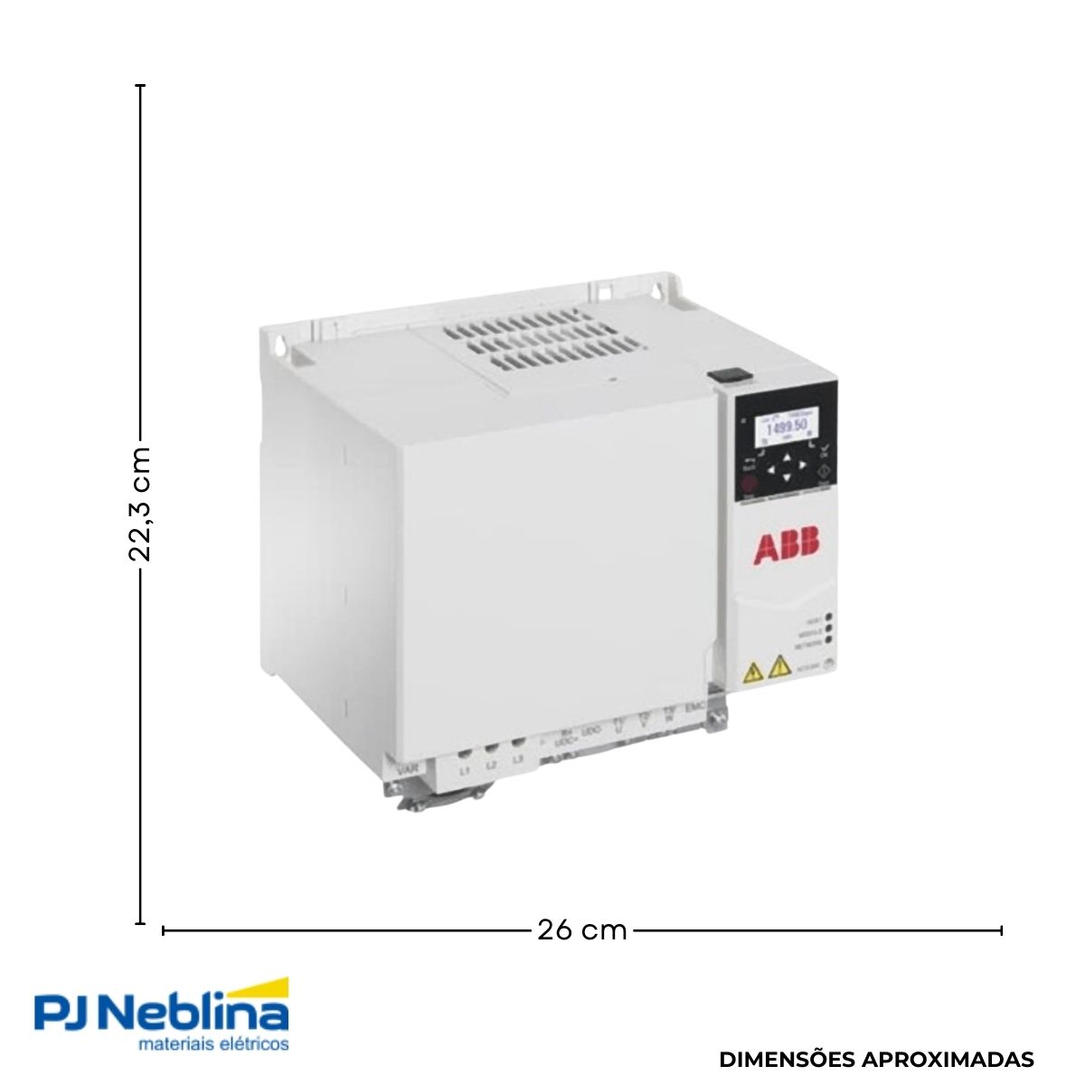 Inversor Frequência Trifásico 380-400V 50/60Hz 45A 18,5Kw - Abb - Código Fabricante: 3AXD50000162215