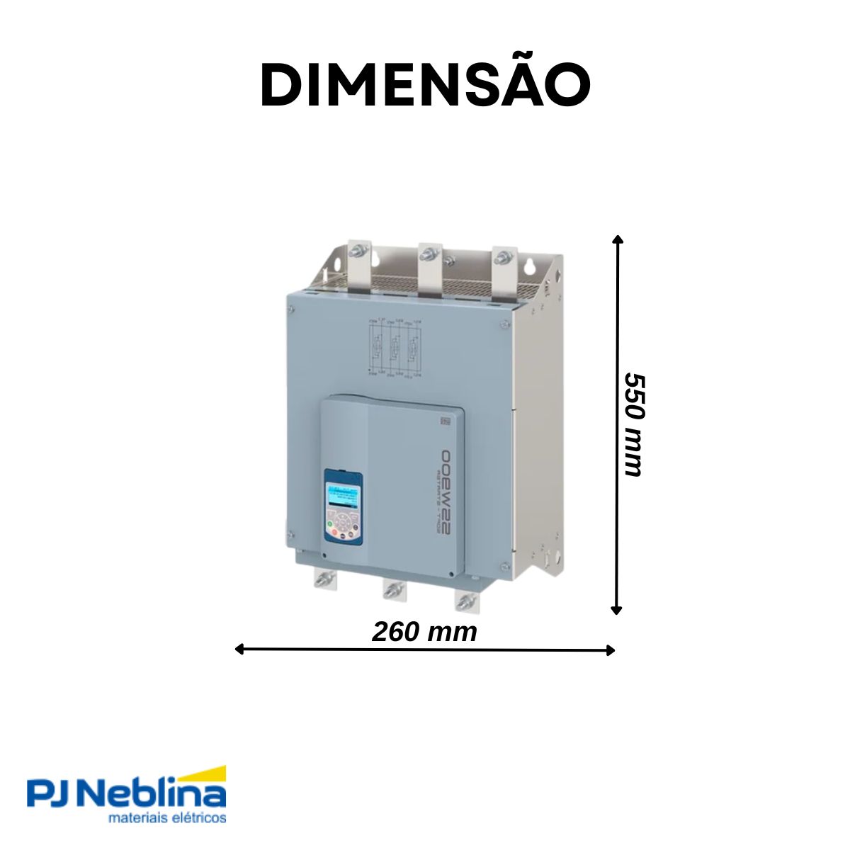 Chave Partida Softstarter Trifásico 480A 208-240V 370Kw Ip00 - Weg