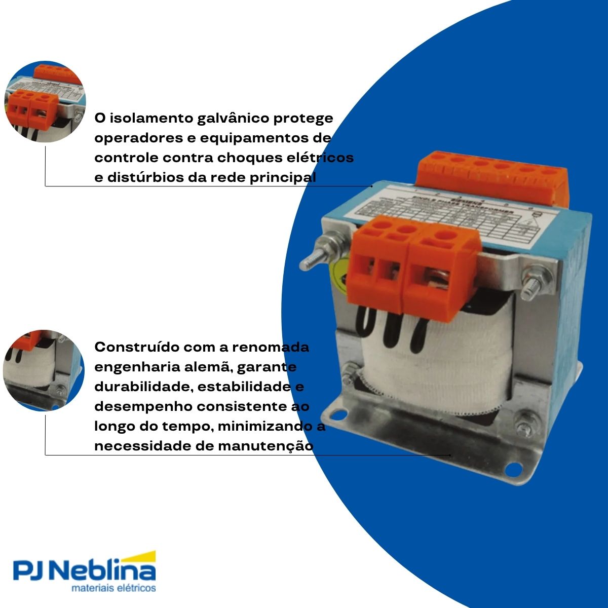 Transformador Isolado Comando Monofásico 50Va E=220/380/440/480V S=24V 1,1Kv 60Hz Ip00 - Siemens