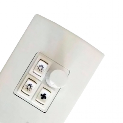 Variador Rotativo Para Ventilador 150W Bivolt Branco Para 2 Lâmpada 4X2 - Qualitronix