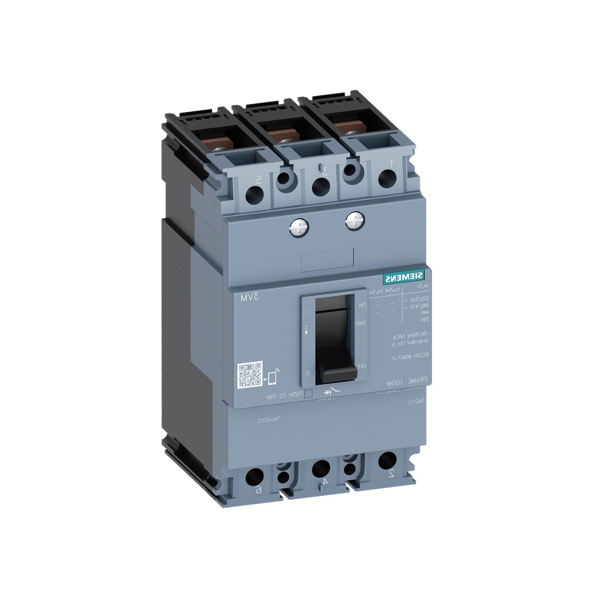 Disjuntor Caixa Moldada Tripolar 80A 36Ka 380V 50/60Hz - Siemens