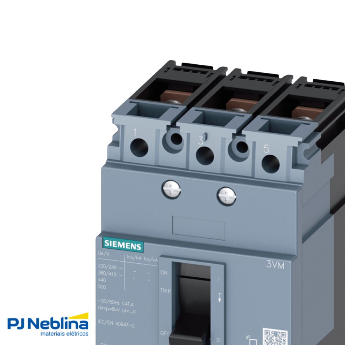 Disjuntor Caixa Moldada Tripolar 100A 36Ka 380V 50/60Hz - Siemens