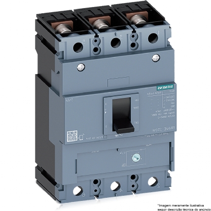 Disjuntor Caixa Moldada Tripolar 175-250A 36Ka 380/415V 3VM12254EE320AA0 - Siemens