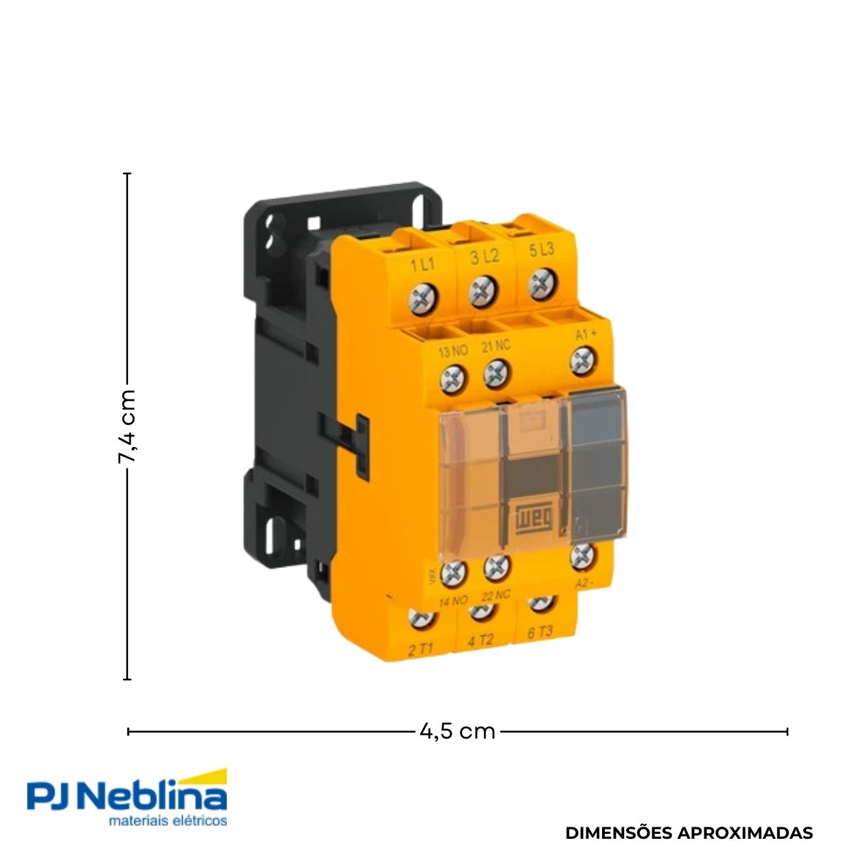 Contator Segurança Potencia Tripolar 18A 24V 1Na+1Nf 50/60Hz - Weg