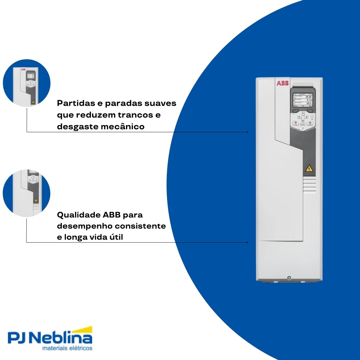 Inversor Frequência Trifásico 380-480V 50/60Hz 7,2A 3Kw - Abb
