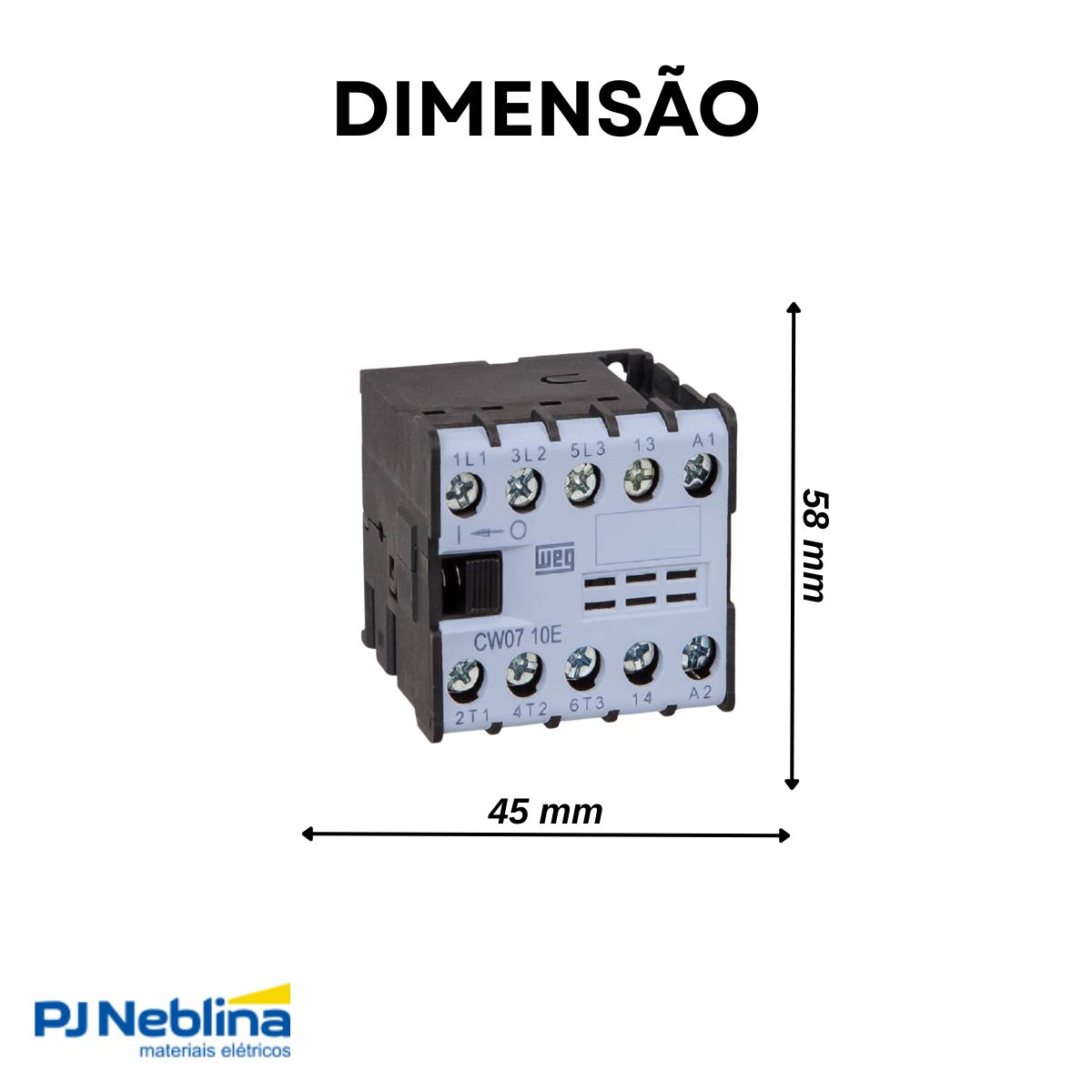 Contator Mini Potencia Tripolar 7A 380V 1Nf 60Hz - Weg