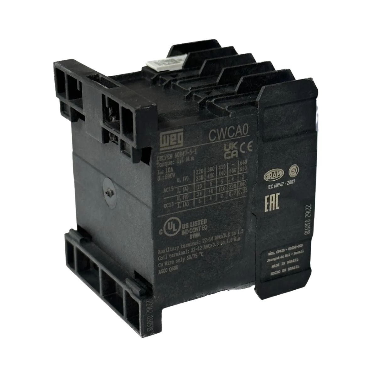 Contator Mini Auxiliar 10A 24Vcc 4Nf - Weg