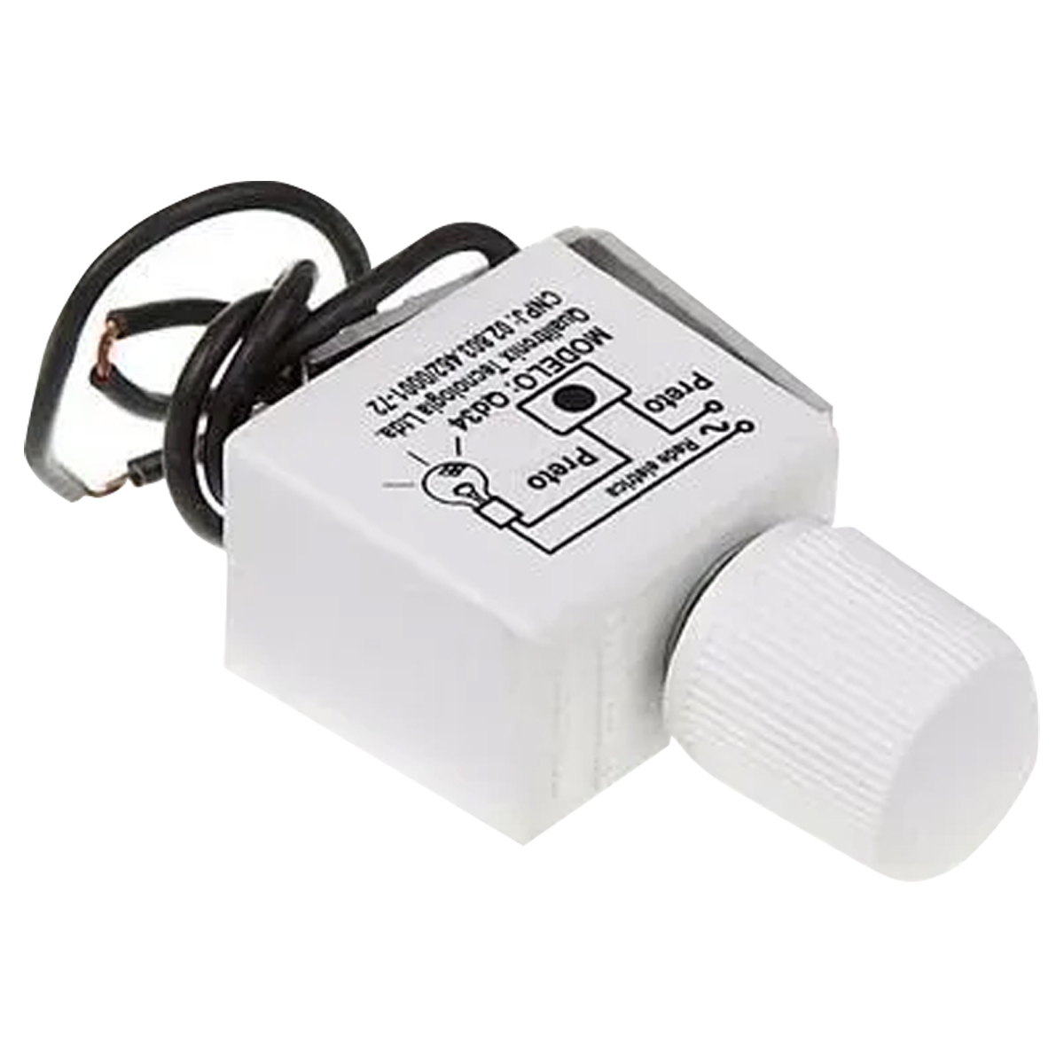 Módulo Variador Universal Dimmer Rotativo 1 Módulo 400/600W Bivolt Branco Embutir Qd34 - Qualitronix