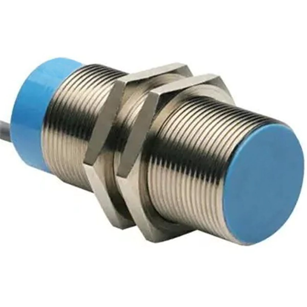 Sensor Indutivo Cilíndrico Roscado Sn=5mm M18x1,00mm Metálico 2 Fios 20-250Vca/Cc Cabo 2 Metros 1Nf Ip67 1 Led Weg