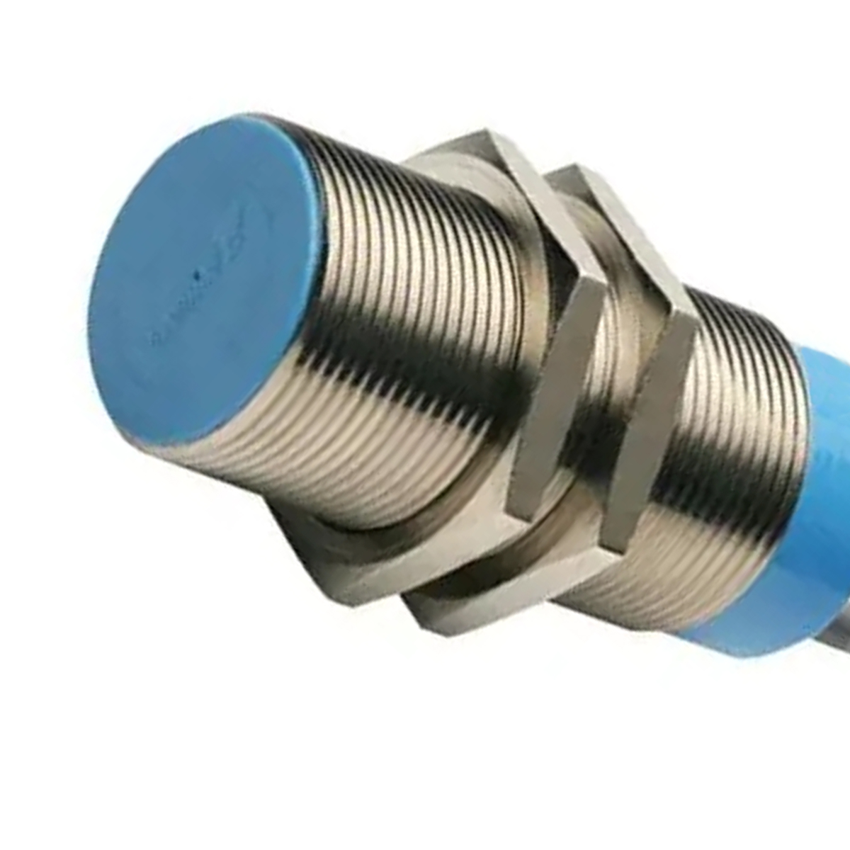 Sensor Indutivo Cilíndrico Roscado Sn=5mm M18x1,00mm Metálico 2 Fios 20-250Vca/Cc Cabo 2 Metros 1Nf Ip67 1 Led Weg
