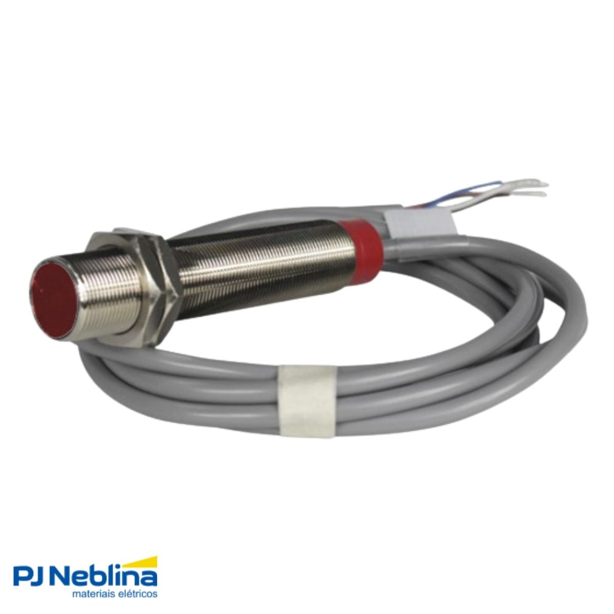 Sensor Indutivo Cilíndrico Roscado Sn=2Mm M12X1,00Mm Metálico 3 Fios 10-30Vcc Cabo 2M Pnp 1Nf 1 Led - Weg