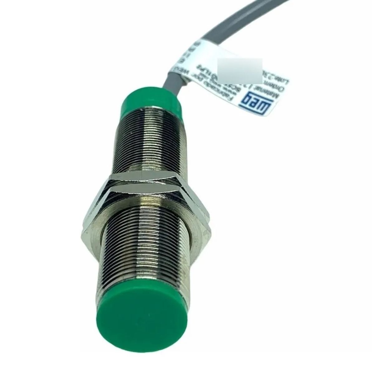 Sensor Capacitivo Cilíndrico Roscado Sn=5Mm M18X1,00Mm Metálico 4 Fios 10-30Vcc Cabo 2M Pnp 1Na+1Nf 1 Led - Weg