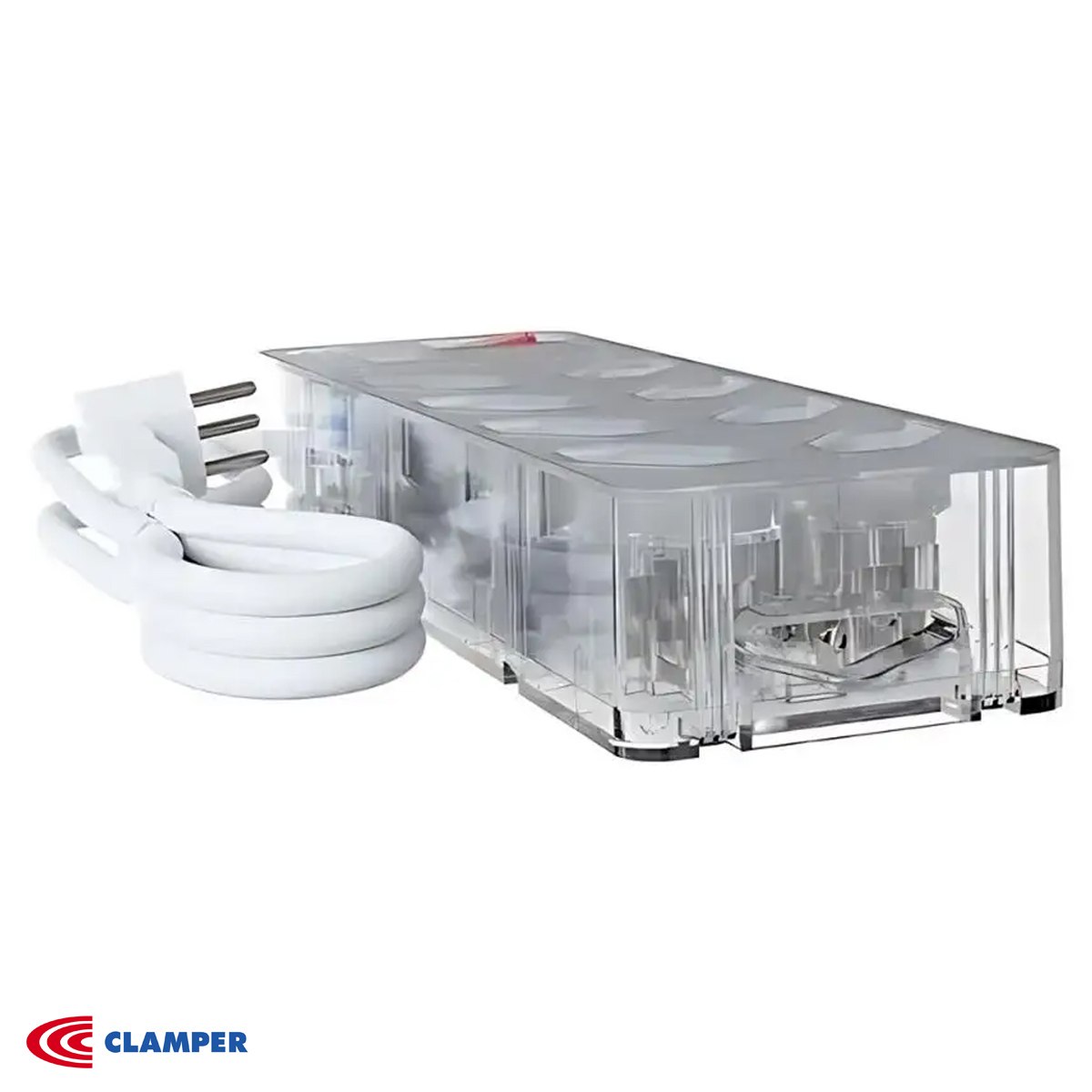 Filtro de Linha com Protetor de Surtos/Raios DPS Para 8 Tomadas 10A Com 1,3 Metros Transparente - Clamper