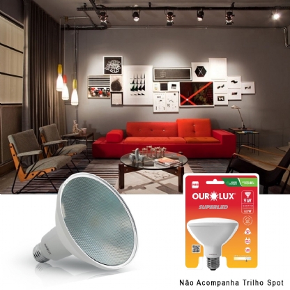 Lâmpada Led Par30 9W Bivolt E27 6500K Luz Branca - Ourolux