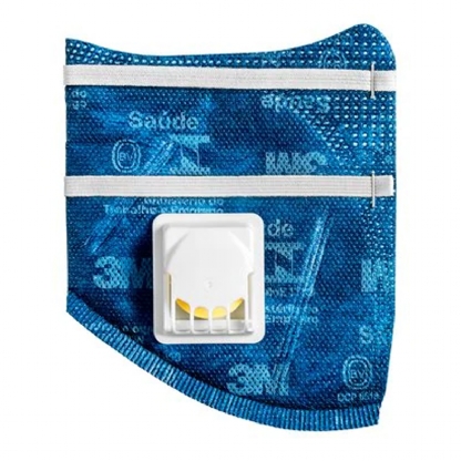 Respirador Descartável Pff-2 Sem Válvula Azul Dobrável Ca-41514 AURA 9820+BR - 3M Do Brasil