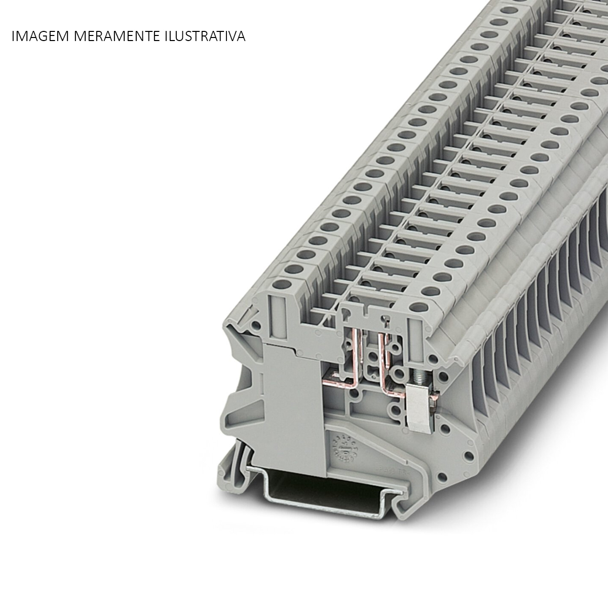 Conector Borne Passagem Seccionador 2 Conexões 2,50Mm 500V Cinza Poliamida 20A - Phoenix