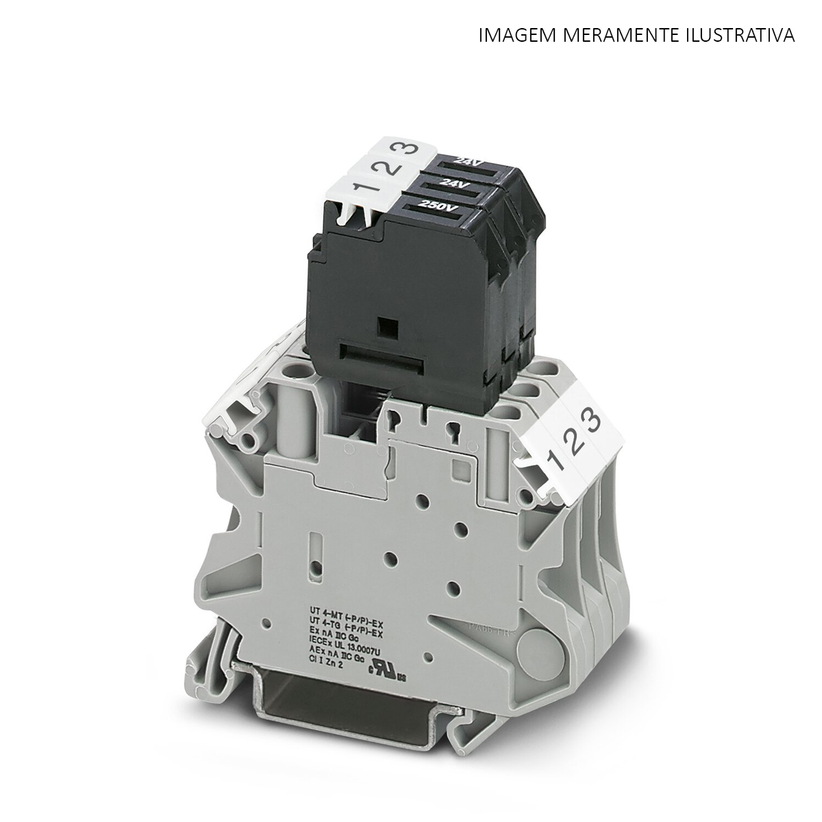 Conector Borne Passagem Seccionador 2 Conexões 2,50Mm 500V Cinza Poliamida 20A - Phoenix