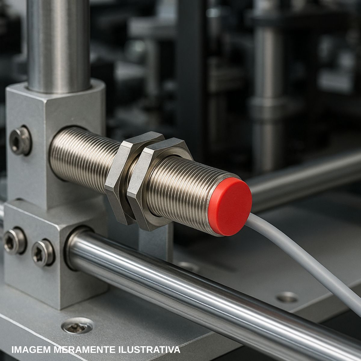 Sensor Indutivo Cilíndrico Roscado Sn=15Mm M30X1,50Mm 3 Fios 10-30Vcc Cabo 2 Metros Npn 1Nf 1 Led - Weg