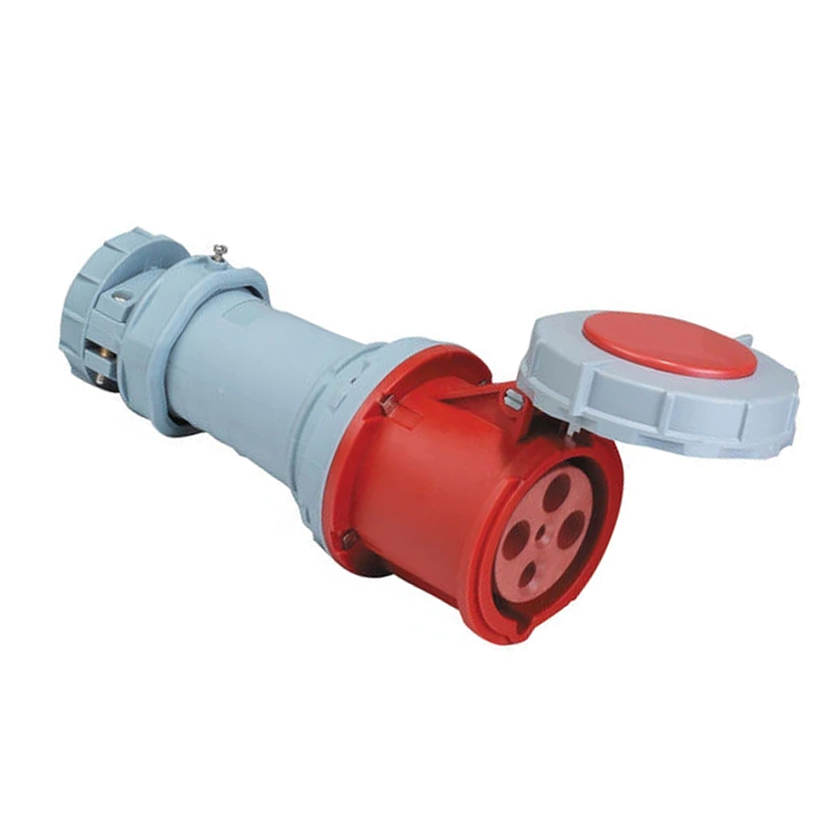 Tomada Industrial Fêmea Móvel Acoplador 3P+T 63A 380/440V Vermelho 6H Ip67 12821605 Weg