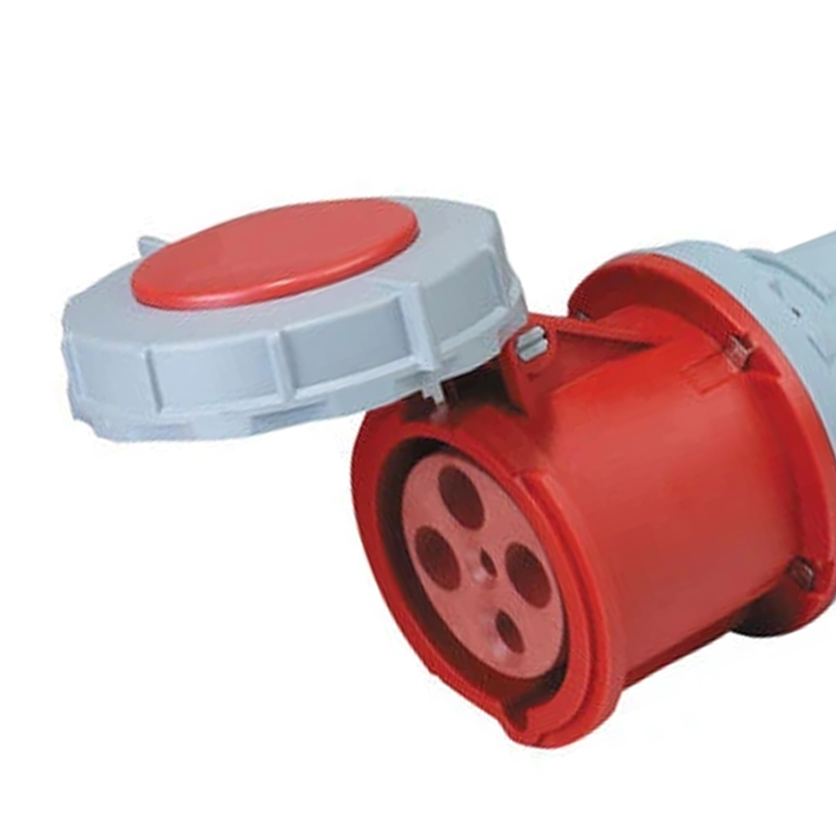 Tomada Industrial Fêmea Móvel Acoplador 3P+T 63A 380/440V Vermelho 6H Ip67 12821605 Weg