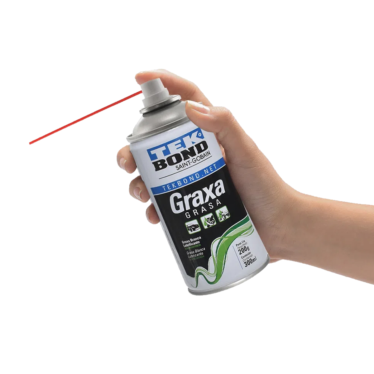 Spray Graxa Lubrificante Branco 300ml - Tek Bond