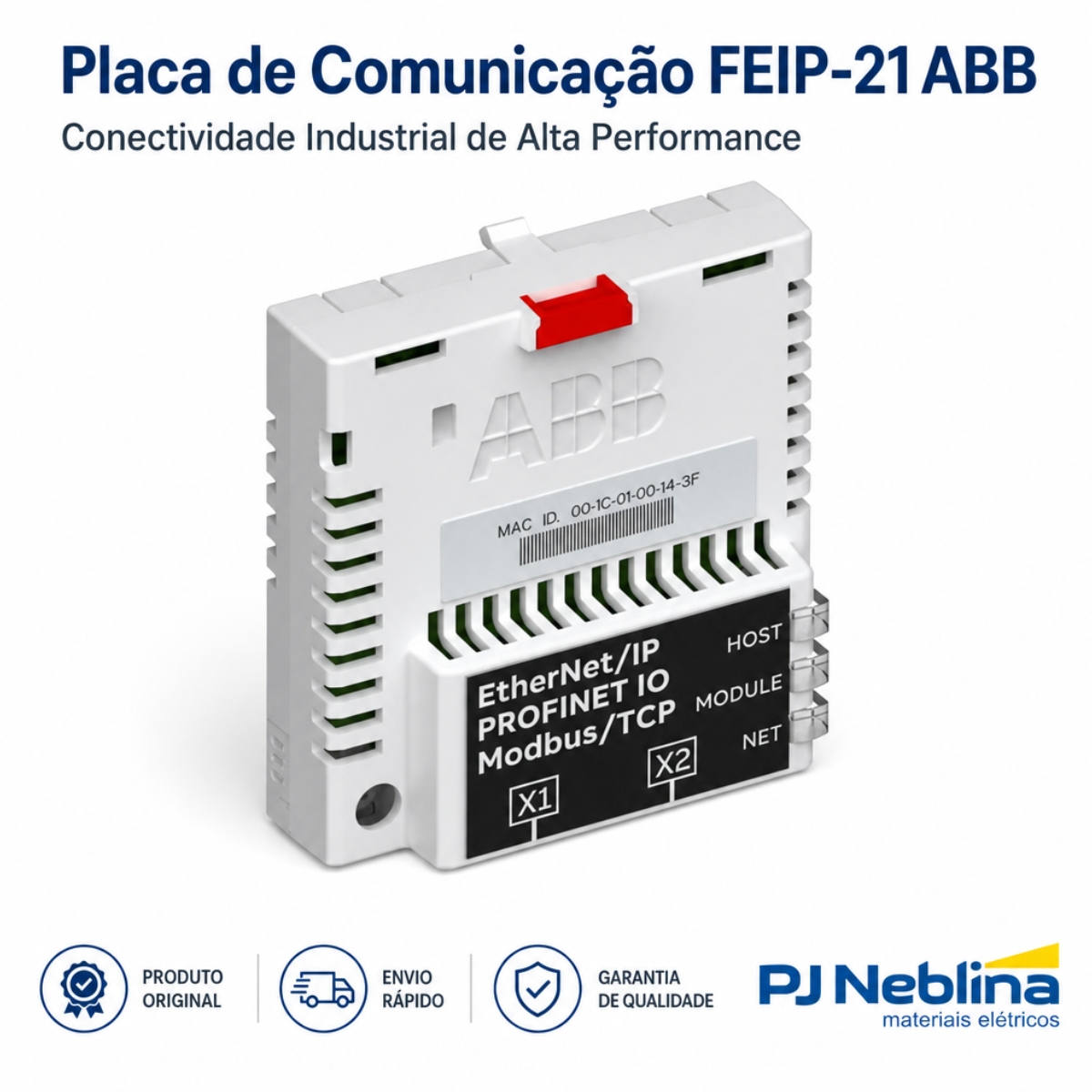 Placa Comunicação Ethernet Ip Feip-21 - ABB