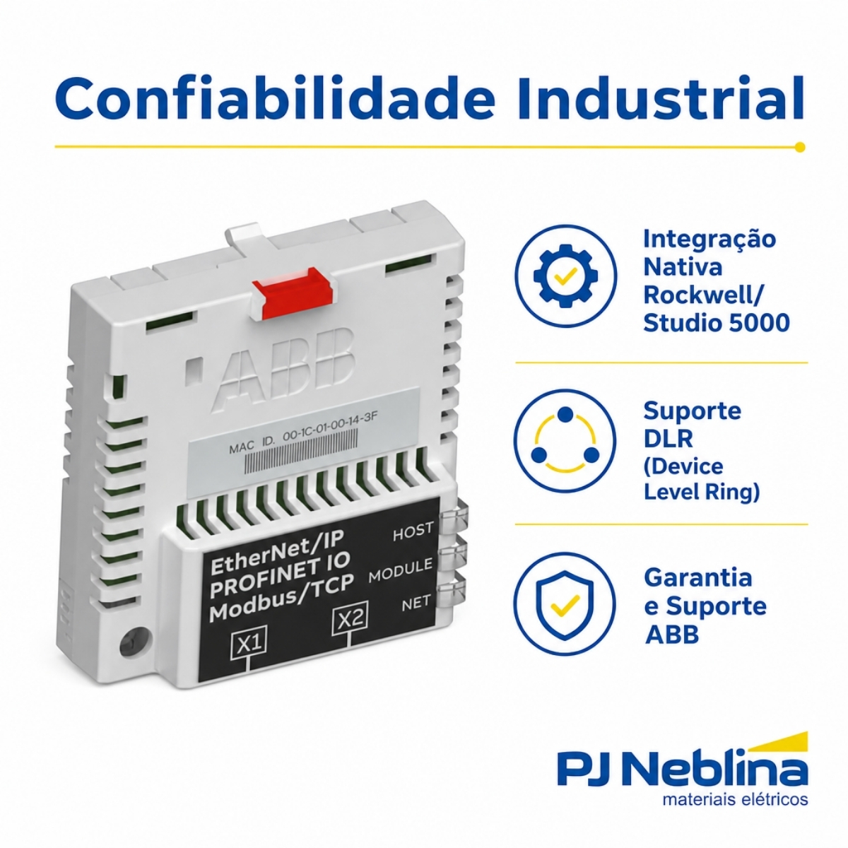 Placa Comunicação Ethernet Ip Feip-21 - ABB