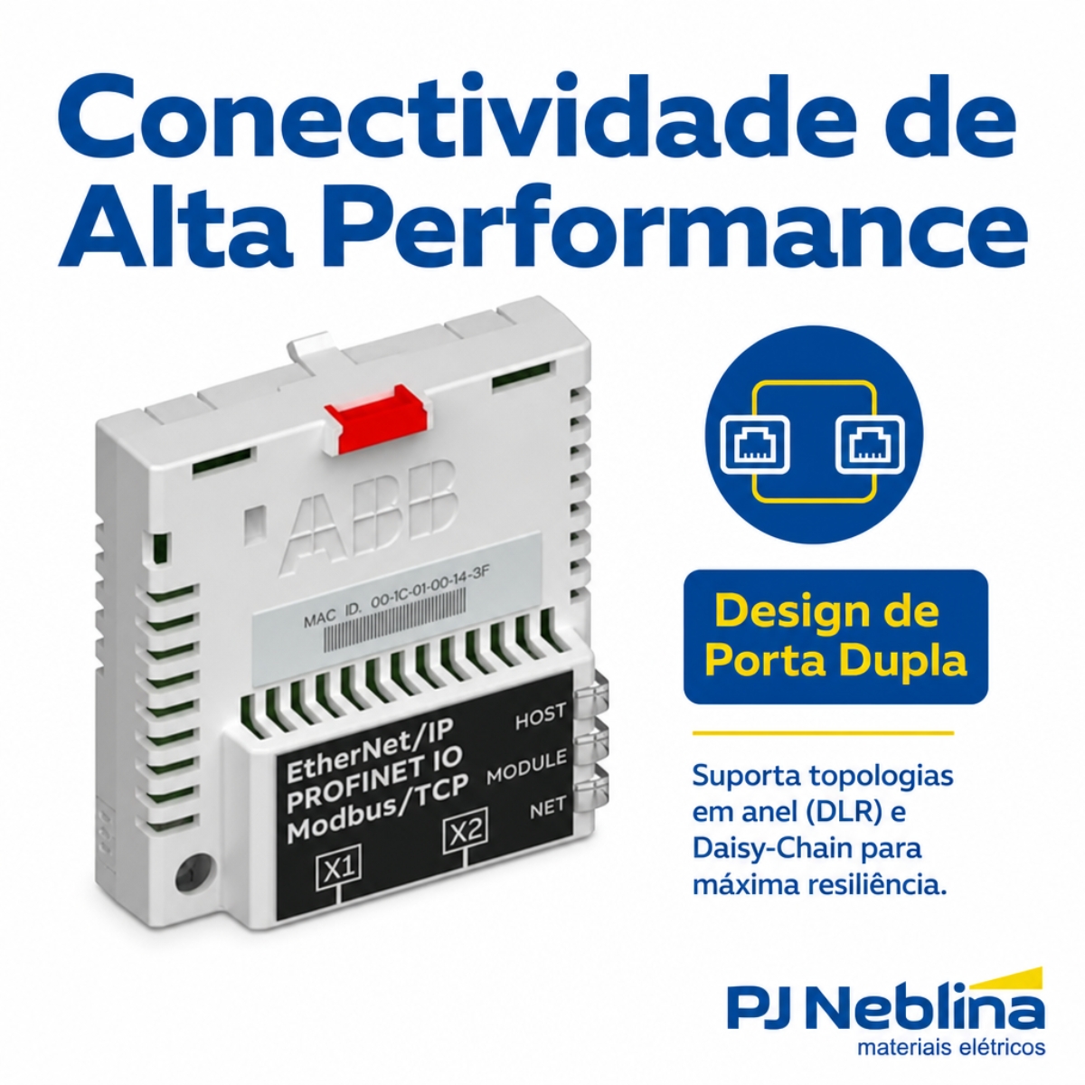 Placa Comunicação Ethernet Ip Feip-21 - ABB