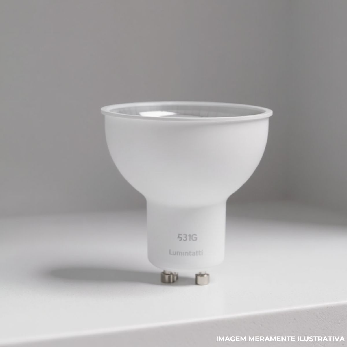 Lâmpada Led Dicroica Mr16 4,5W Bivolt Gu10 4000K Branco Neutro Luz Branca 350Lm 43G - Luminatti