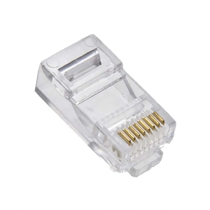 Conector Modular Passagem Rj45 Macho Cat6 8 Vias Transparente - Furukawa