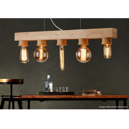 Lâmpada Filamento Carbono G125 40W 110V E27 2200K Ambar Decorativo - Gmh