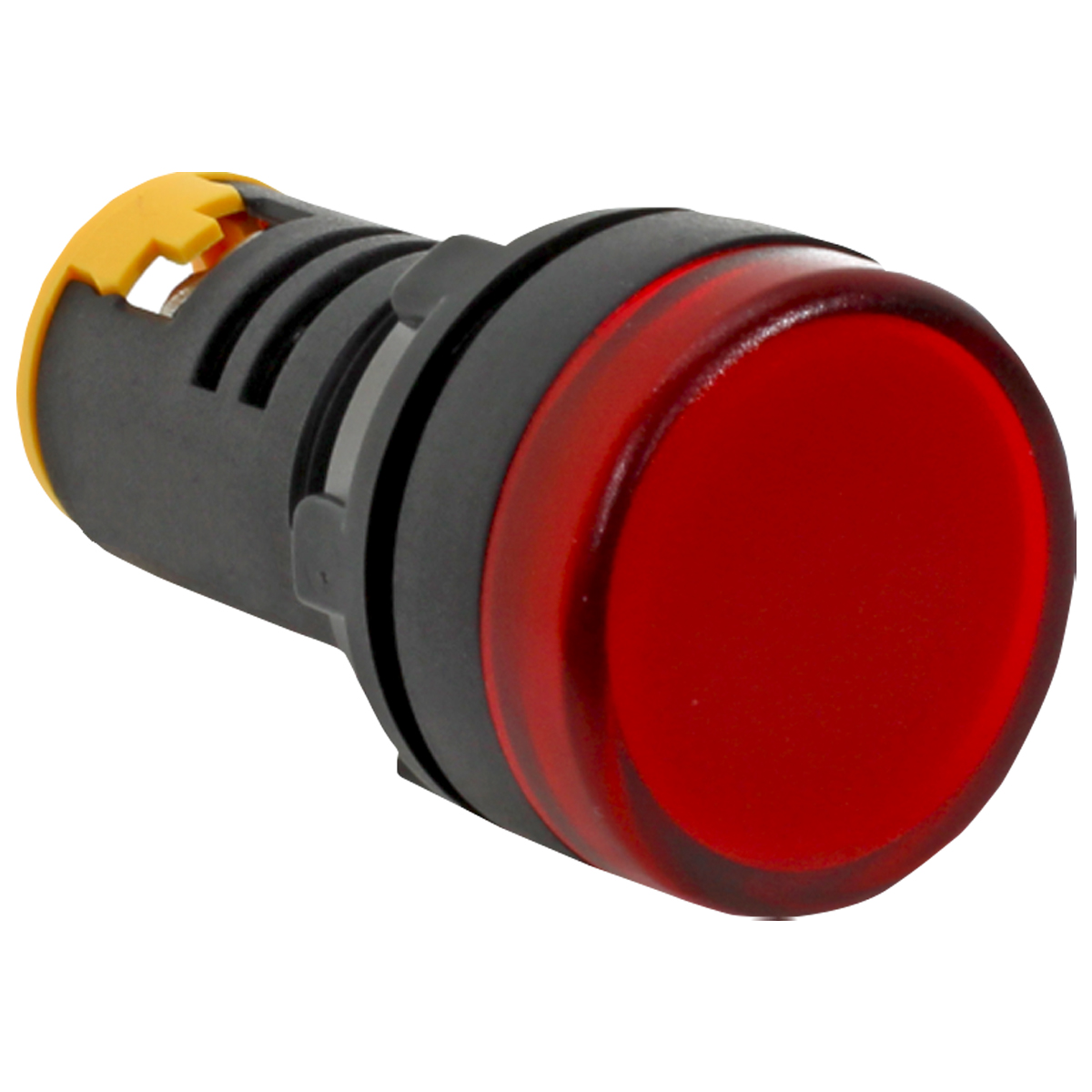 Sinaleiro Monobloco Redondo Plástico Vermelho 24V Led Ip65 Max Botton 22Mm - Metaltex