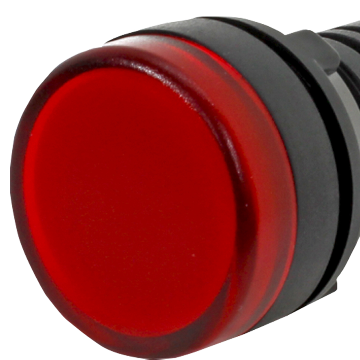 Sinaleiro Monobloco Redondo Plástico Vermelho 24V Led Ip65 Max Botton 22Mm - Metaltex