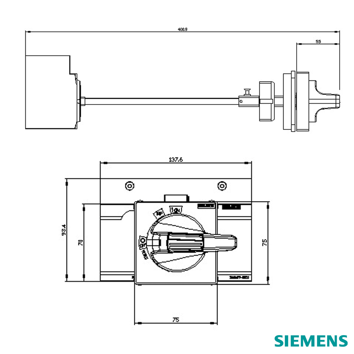 Acionamento Rotativo Externo Para 3Vm13-14 3VM94170FK21 Siemens