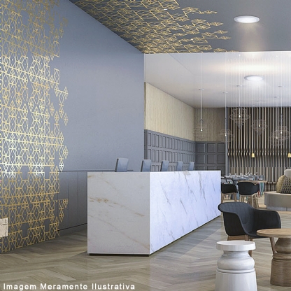 Luminária Painel Led Luz Branca Embutir Redondo Branco 24W Bivolt 6500k 2400lm Frameless - Bronzearte