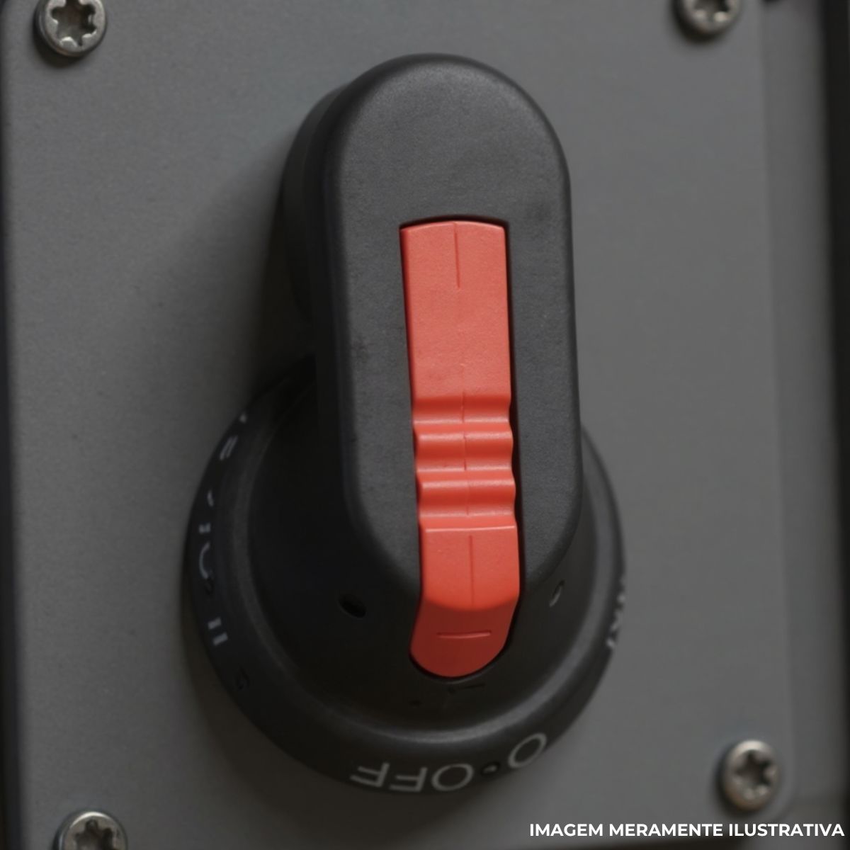 Manopla Acionamento Porta Painel Pt P/ Eixo 6mm C/ Bloq Cade