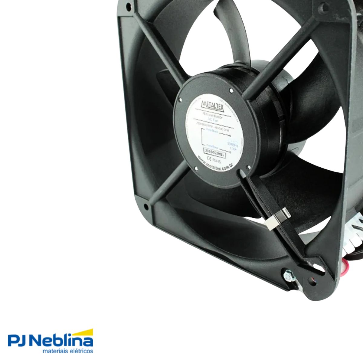 Mini Ventilador 220Vca 200X200X60Mm C/ Rolamento - Metaltex