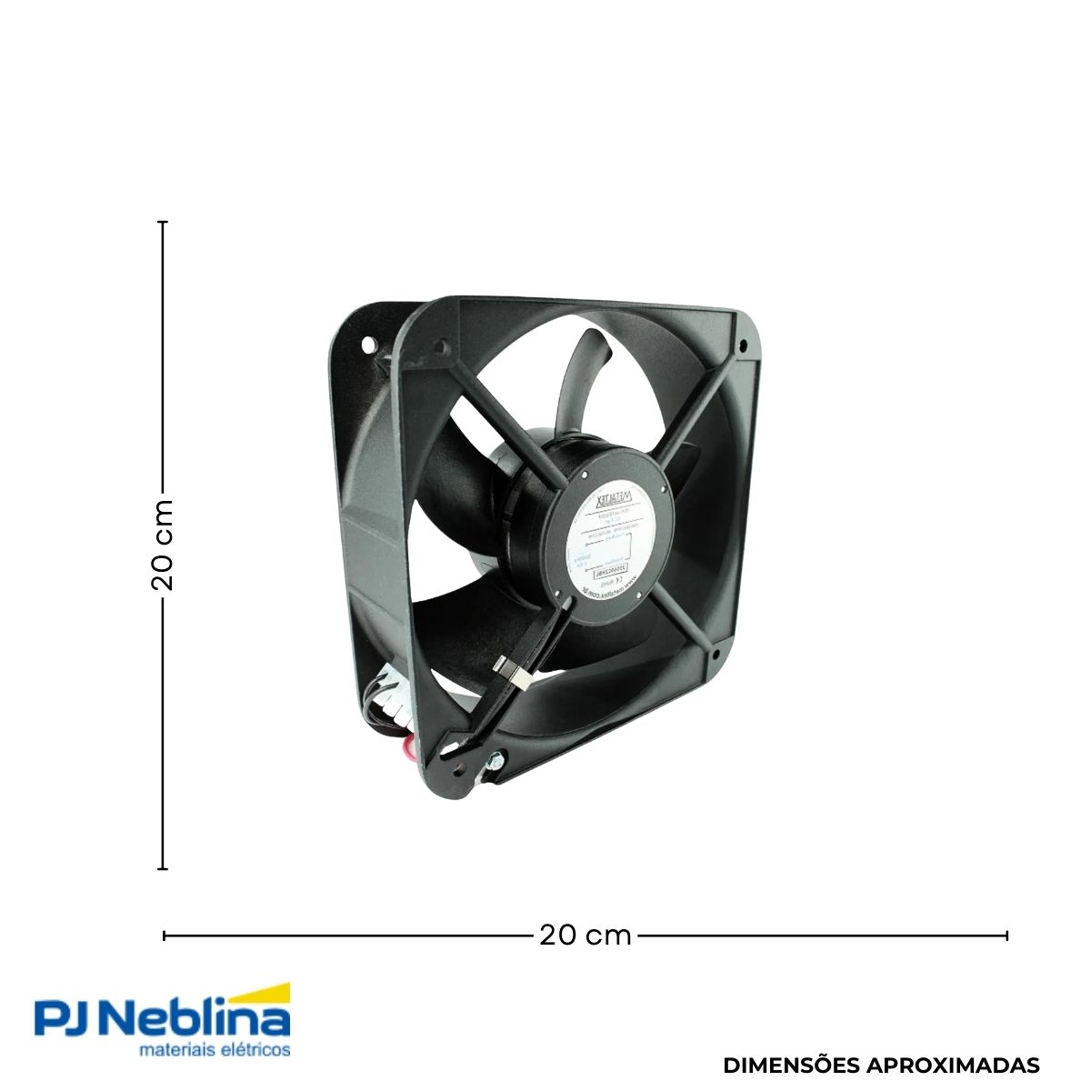 Mini Ventilador 220Vca 200X200X60Mm C/ Rolamento - Metaltex