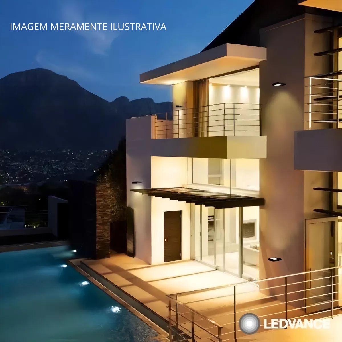 Luminária Refletor Floodlight Led Retangular Sobrepor Preto 20W Bivolt Luz Amarela 3000K 7016871 - Ledvance