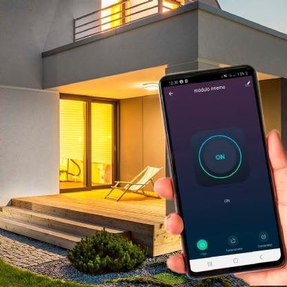 Módulo Interruptor Interno Inteligente Smart 10A Android/iOS Com Comando De Voz - Smarteck