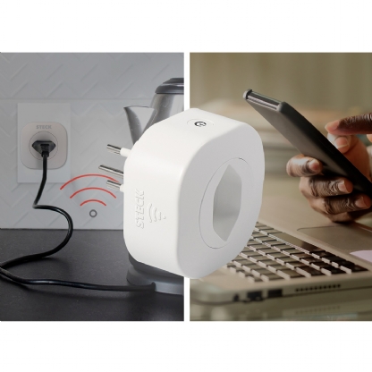Tomada Inteligente Smart 10A Bivolt Branco Wifi Com Assistente Virtual Alexa/Google - Smarteck