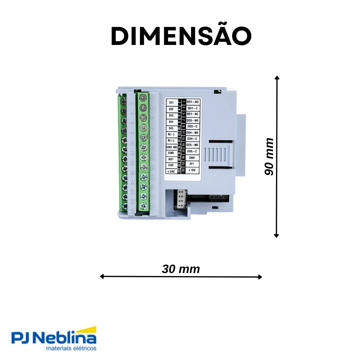 Módulo Expansão Inversor Entrada/Saída Analógica/Digital 1Ea/4Ed/1Sa/5Sd Cfw500 - Weg